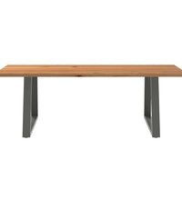 Esstisch Hellbraun 240x100x74 cm Massivholz Eiche Rechteckig