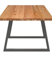 Esstisch Hellbraun 240x100x74 cm Massivholz Eiche Rechteckig