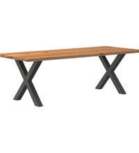 Esstisch Hellbraun 240x100x74 cm Massivholz Eiche Rechteckig