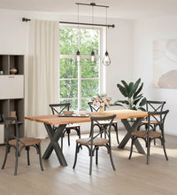 Esstisch Hellbraun 240x100x74 cm Massivholz Eiche Rechteckig