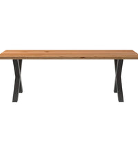 Esstisch Hellbraun 240x100x74 cm Massivholz Eiche Rechteckig