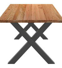 Esstisch Hellbraun 240x100x74 cm Massivholz Eiche Rechteckig