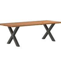 Esstisch Hellbraun 240x100x74 cm Massivholz Eiche Rechteckig