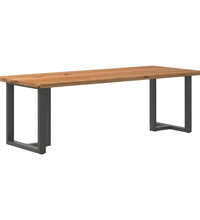 Esstisch Hellbraun 240x100x74 cm Massivholz Eiche Rechteckig