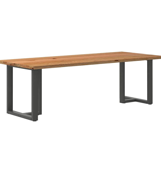 Esstisch Hellbraun 240x100x74 cm Massivholz Eiche Rechteckig