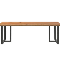 Esstisch Hellbraun 240x100x74 cm Massivholz Eiche Rechteckig