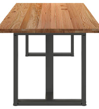 Esstisch Hellbraun 240x100x74 cm Massivholz Eiche Rechteckig