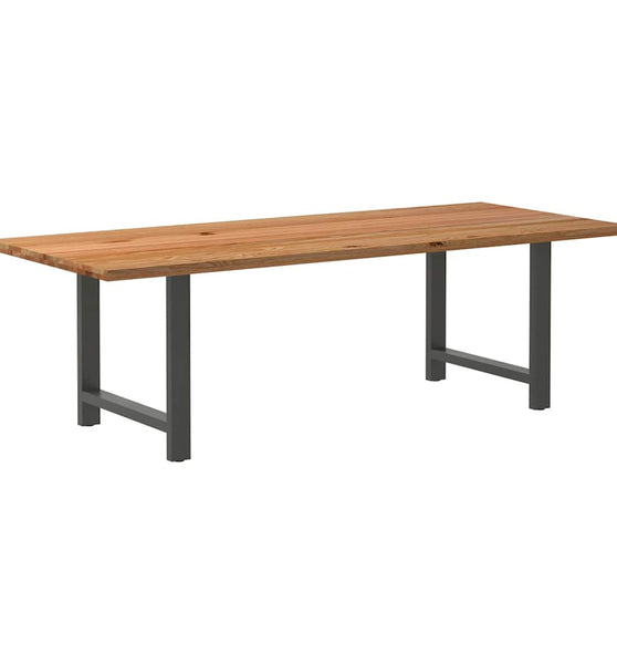 Esstisch Hellbraun 240x100x74 cm Massivholz Eiche Rechteckig