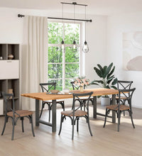 Esstisch Hellbraun 240x100x74 cm Massivholz Eiche Rechteckig