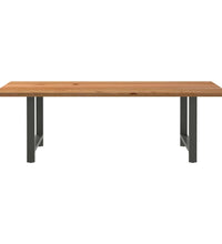 Esstisch Hellbraun 240x100x74 cm Massivholz Eiche Rechteckig