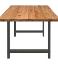 Esstisch Hellbraun 240x100x74 cm Massivholz Eiche Rechteckig