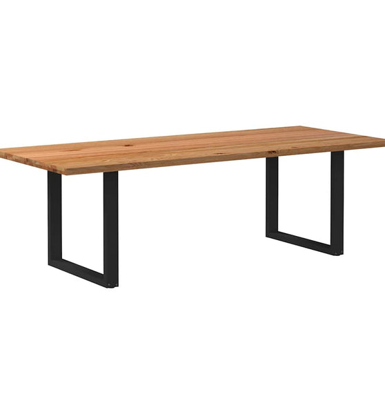 Esstisch Hellbraun 240x100x74 cm Massivholz Eiche Rechteckig