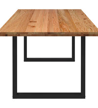 Esstisch Hellbraun 240x100x74 cm Massivholz Eiche Rechteckig