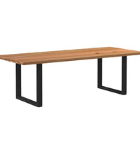 Esstisch Hellbraun 240x100x74 cm Massivholz Eiche Rechteckig