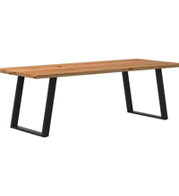 Esstisch Hellbraun 240x100x74 cm Massivholz Eiche Rechteckig