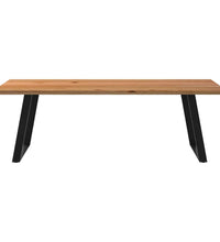 Esstisch Hellbraun 240x100x74 cm Massivholz Eiche Rechteckig