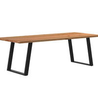 Esstisch Hellbraun 240x100x74 cm Massivholz Eiche Rechteckig