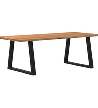 Esstisch Hellbraun 240x100x74 cm Massivholz Eiche Rechteckig