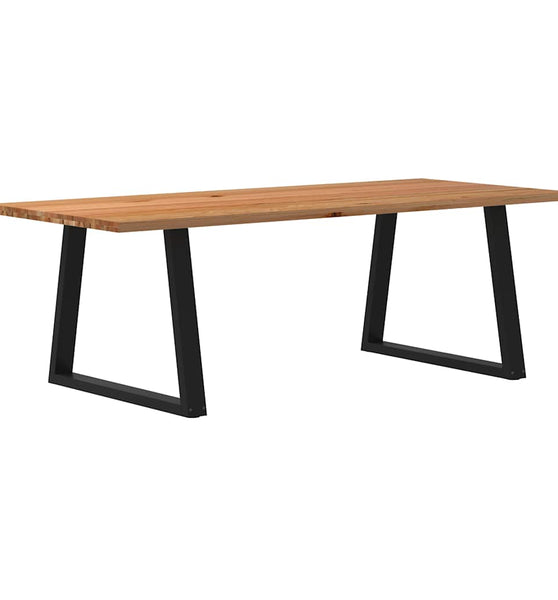 Esstisch Hellbraun 240x100x74 cm Massivholz Eiche Rechteckig