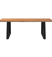 Esstisch Hellbraun 240x100x74 cm Massivholz Eiche Rechteckig