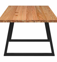 Esstisch Hellbraun 240x100x74 cm Massivholz Eiche Rechteckig