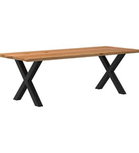 Esstisch Hellbraun 240x100x74 cm Massivholz Eiche Rechteckig