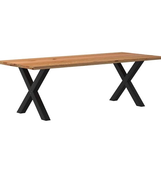 Esstisch Hellbraun 240x100x74 cm Massivholz Eiche Rechteckig