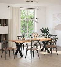 Esstisch Hellbraun 240x100x74 cm Massivholz Eiche Rechteckig