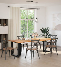 Esstisch Hellbraun 240x100x74 cm Massivholz Eiche Rechteckig