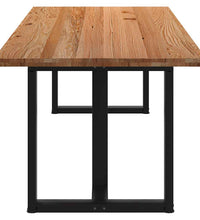 Esstisch Hellbraun 240x100x74 cm Massivholz Eiche Rechteckig