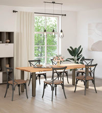 Esstisch Hellbraun 240x100x74 cm Massivholz Eiche Rechteckig