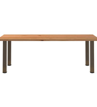 Esstisch Hellbraun 240x100x74 cm Massivholz Eiche Rechteckig