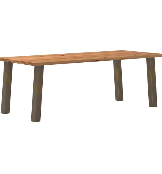 Esstisch Hellbraun 240x100x74 cm Massivholz Eiche Rechteckig