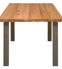 Esstisch Hellbraun 240x100x74 cm Massivholz Eiche Rechteckig