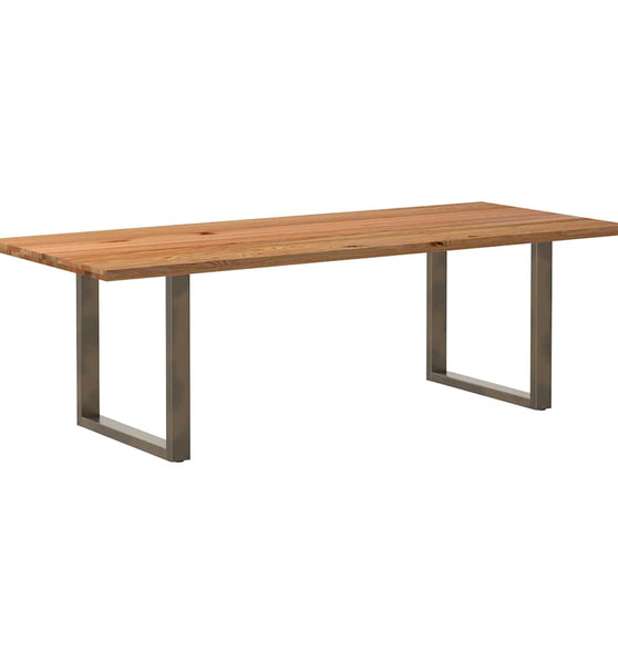 Esstisch Hellbraun 240x100x74 cm Massivholz Eiche Rechteckig