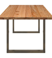 Esstisch Hellbraun 240x100x74 cm Massivholz Eiche Rechteckig
