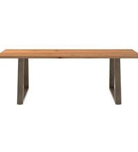 Esstisch Hellbraun 240x100x74 cm Massivholz Eiche Rechteckig