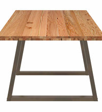 Esstisch Hellbraun 240x100x74 cm Massivholz Eiche Rechteckig