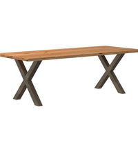 Esstisch Hellbraun 240x100x74 cm Massivholz Eiche Rechteckig