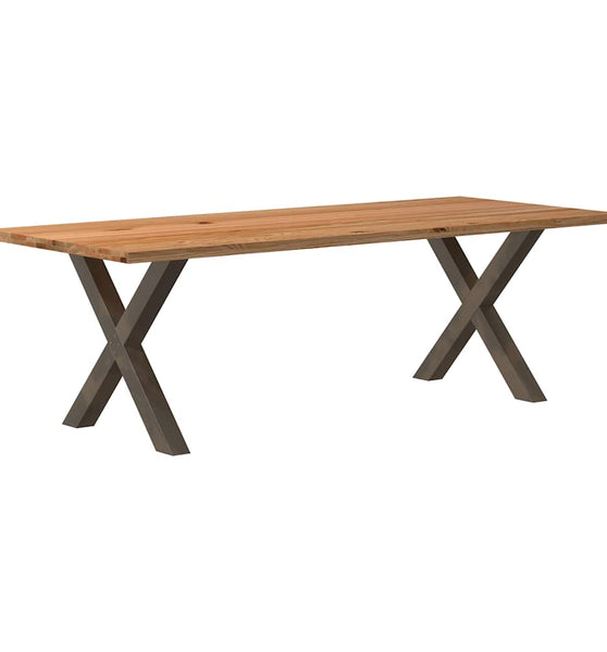 Esstisch Hellbraun 240x100x74 cm Massivholz Eiche Rechteckig