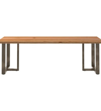 Esstisch Hellbraun 240x100x74 cm Massivholz Eiche Rechteckig