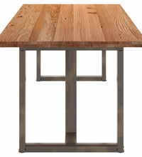 Esstisch Hellbraun 240x100x74 cm Massivholz Eiche Rechteckig