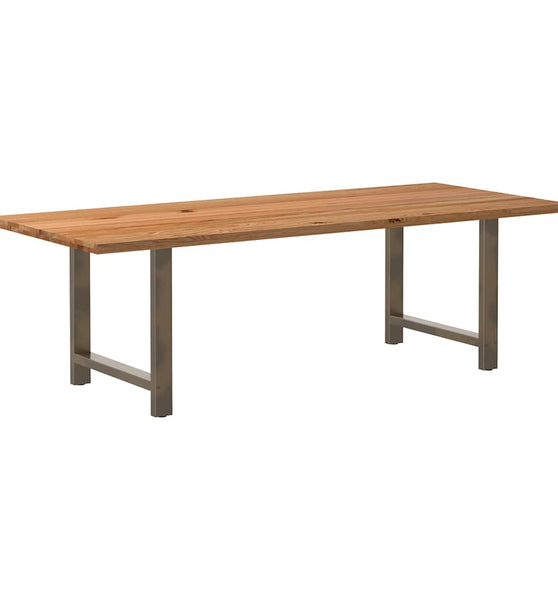 Esstisch Hellbraun 240x100x74 cm Massivholz Eiche Rechteckig