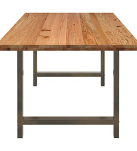 Esstisch Hellbraun 240x100x74 cm Massivholz Eiche Rechteckig
