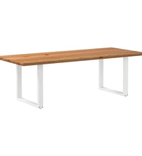 Esstisch Hellbraun 240x100x74 cm Massivholz Eiche Rechteckig