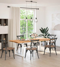 Esstisch Hellbraun 240x100x74 cm Massivholz Eiche Rechteckig