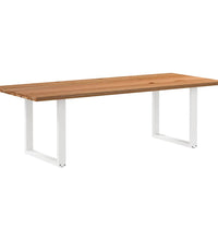 Esstisch Hellbraun 240x100x74 cm Massivholz Eiche Rechteckig