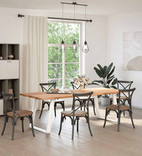 Esstisch Hellbraun 240x100x74 cm Massivholz Eiche Rechteckig