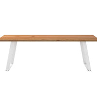 Esstisch Hellbraun 240x100x74 cm Massivholz Eiche Rechteckig