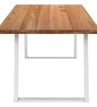 Esstisch Hellbraun 240x100x74 cm Massivholz Eiche Rechteckig